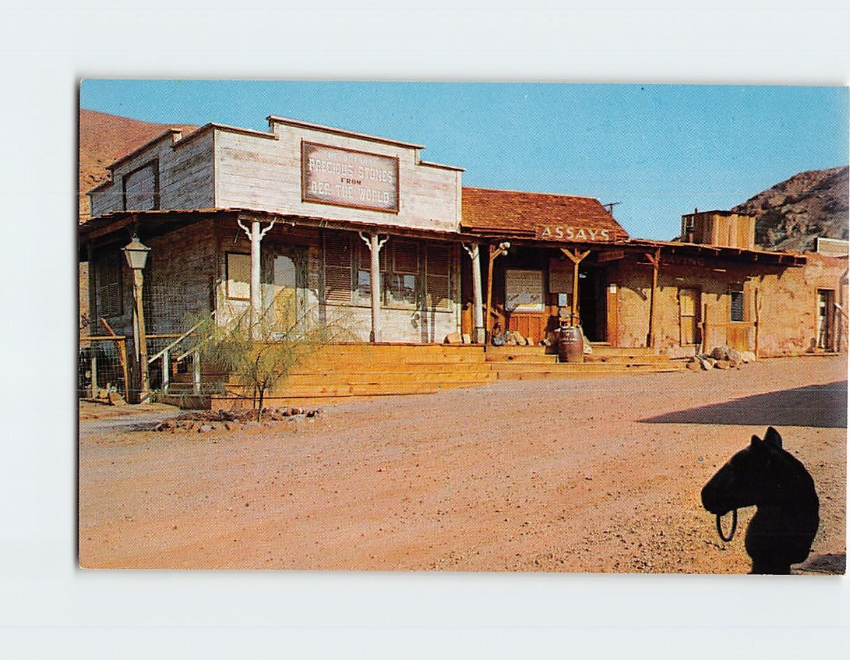 Postcard Calico Ghost Town Rock And Gem Shop Barstow California