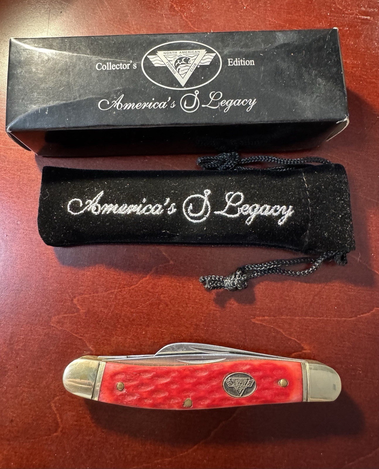 North American Fishing Club America's Legacy Bone Handle Pocketknife