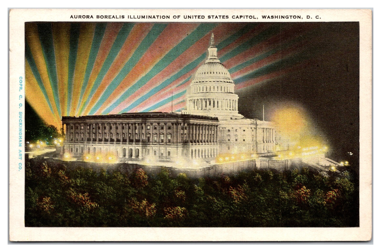 Night Time View Of The United States Capitol Washington D.C.