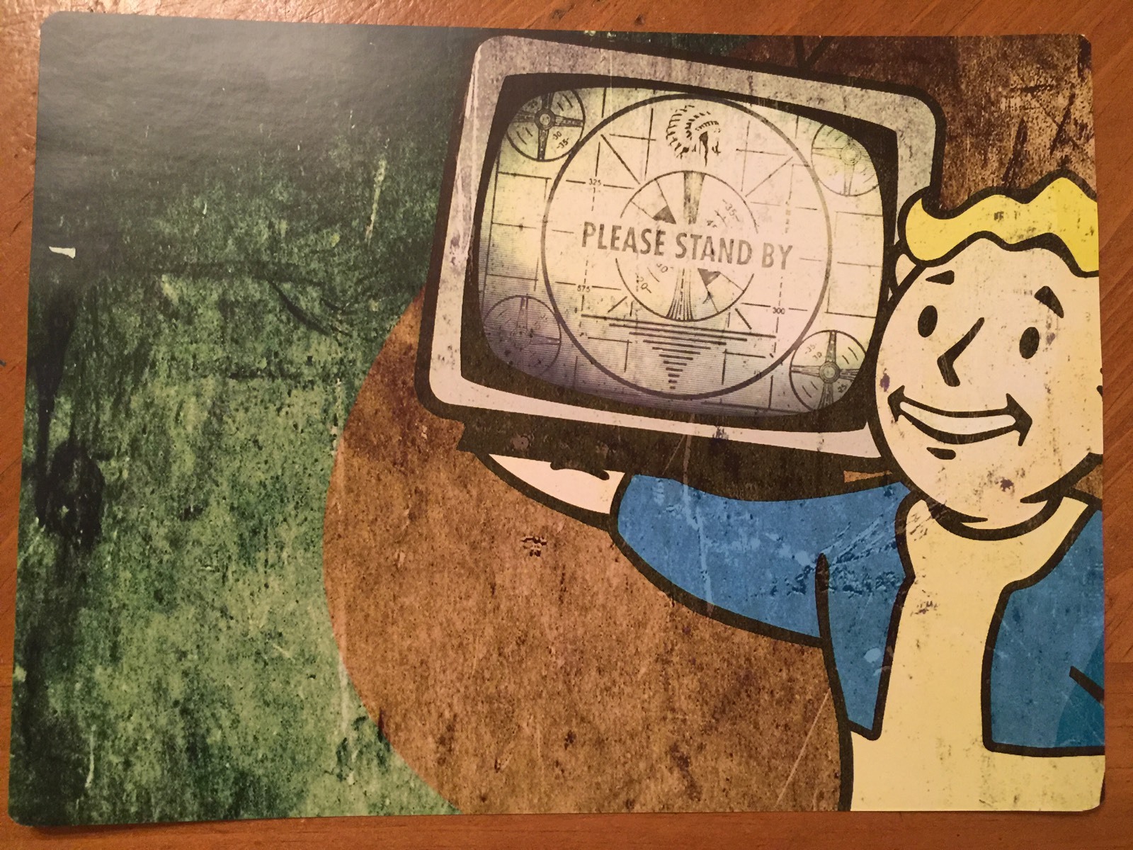 Tin Sign Vintage Fallout Vault Boy Please Stand By