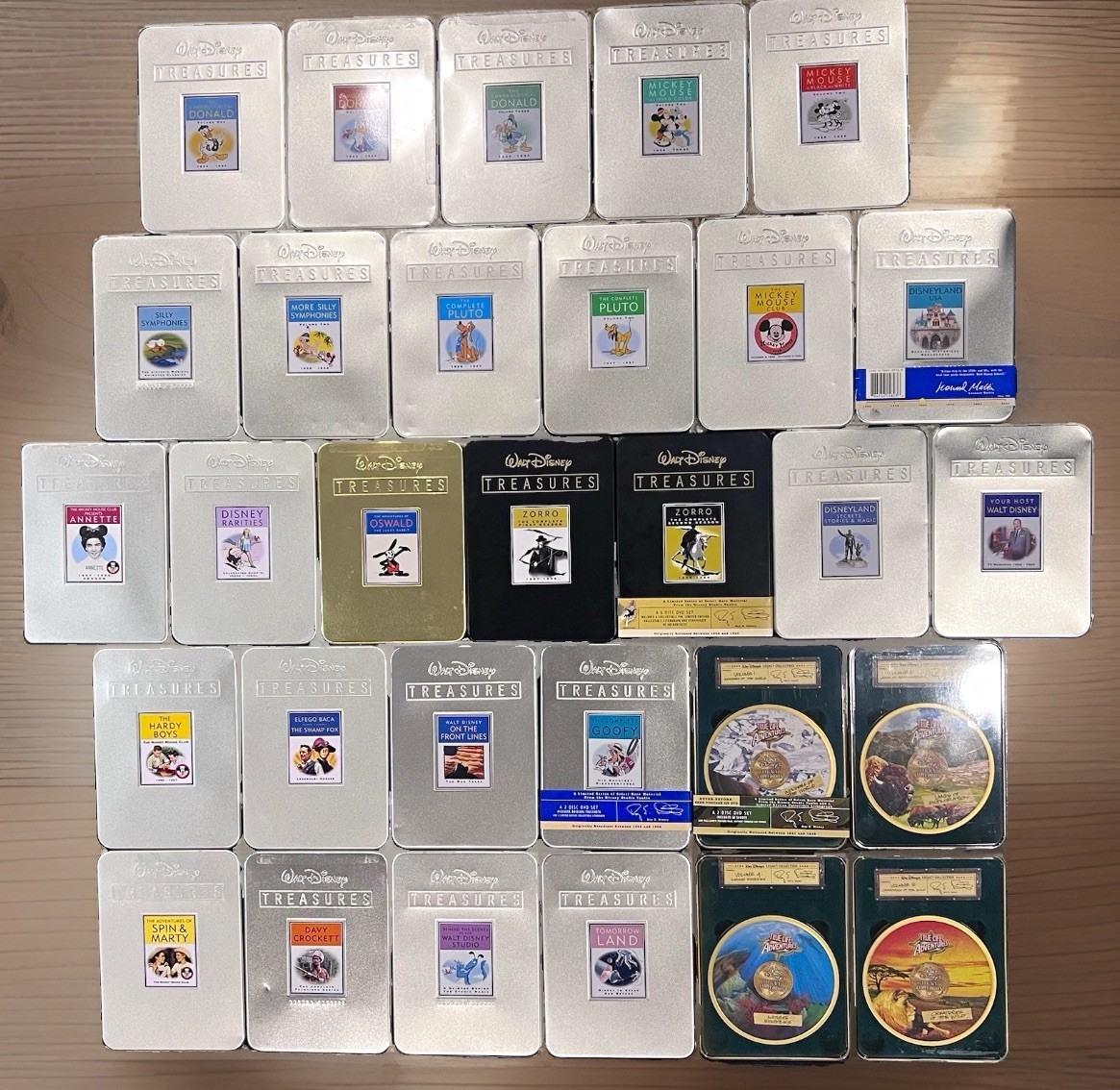 MEGA LOT of REPLACEMENT TINS AND CASES Walt Disney Treasures DVD Collection LE 