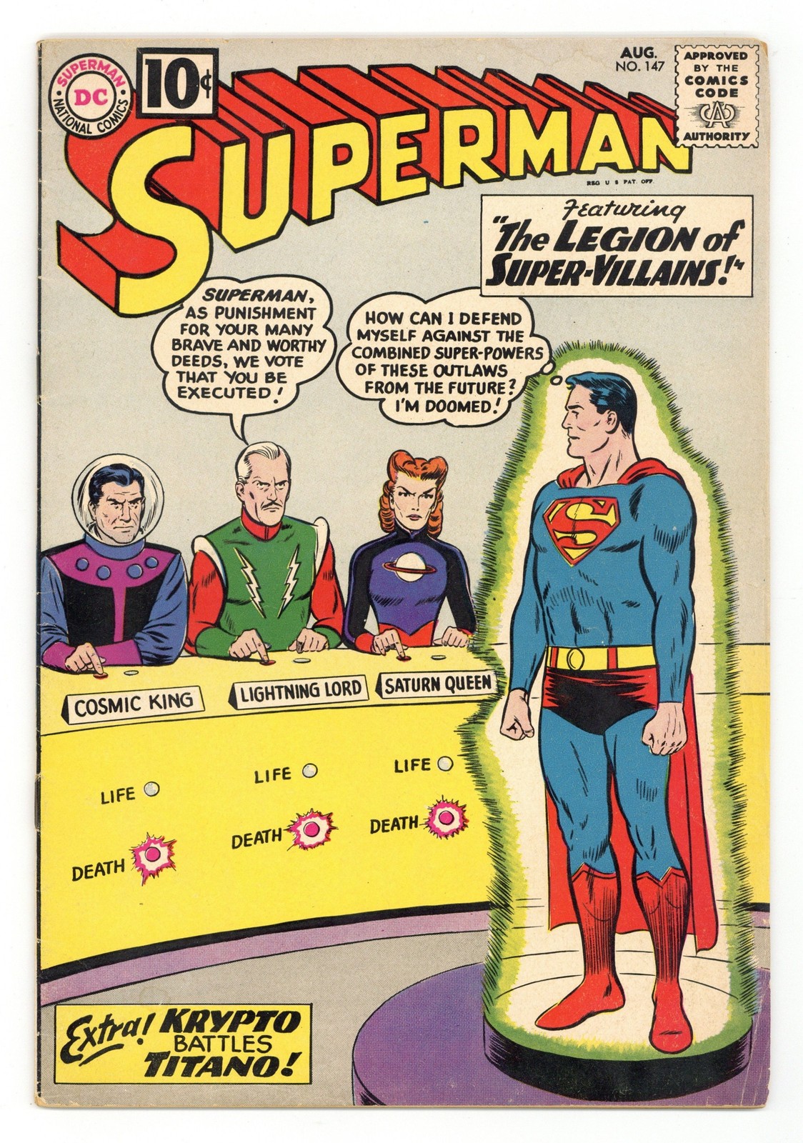 Superman #147 VG 4.0 1961 1st app. Legion of Super-Villains