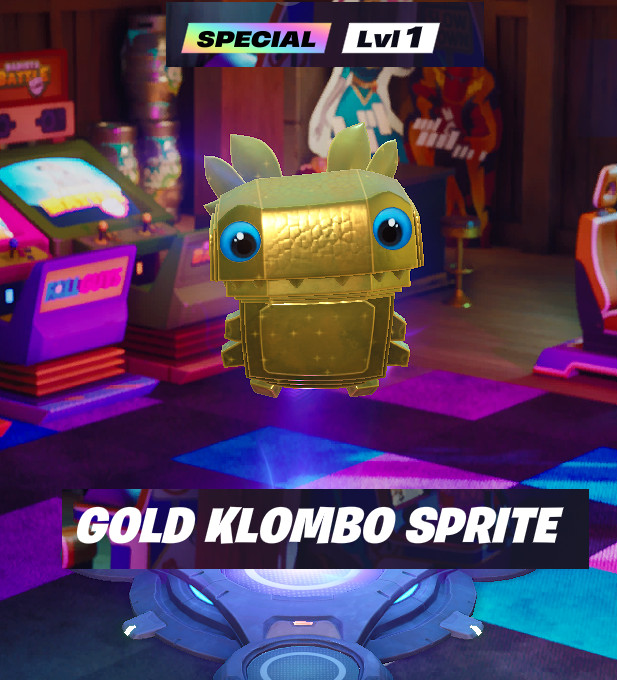FN NEW Special Mythic GOLD KLOMBO SPRITE Very Rare And In High Demand