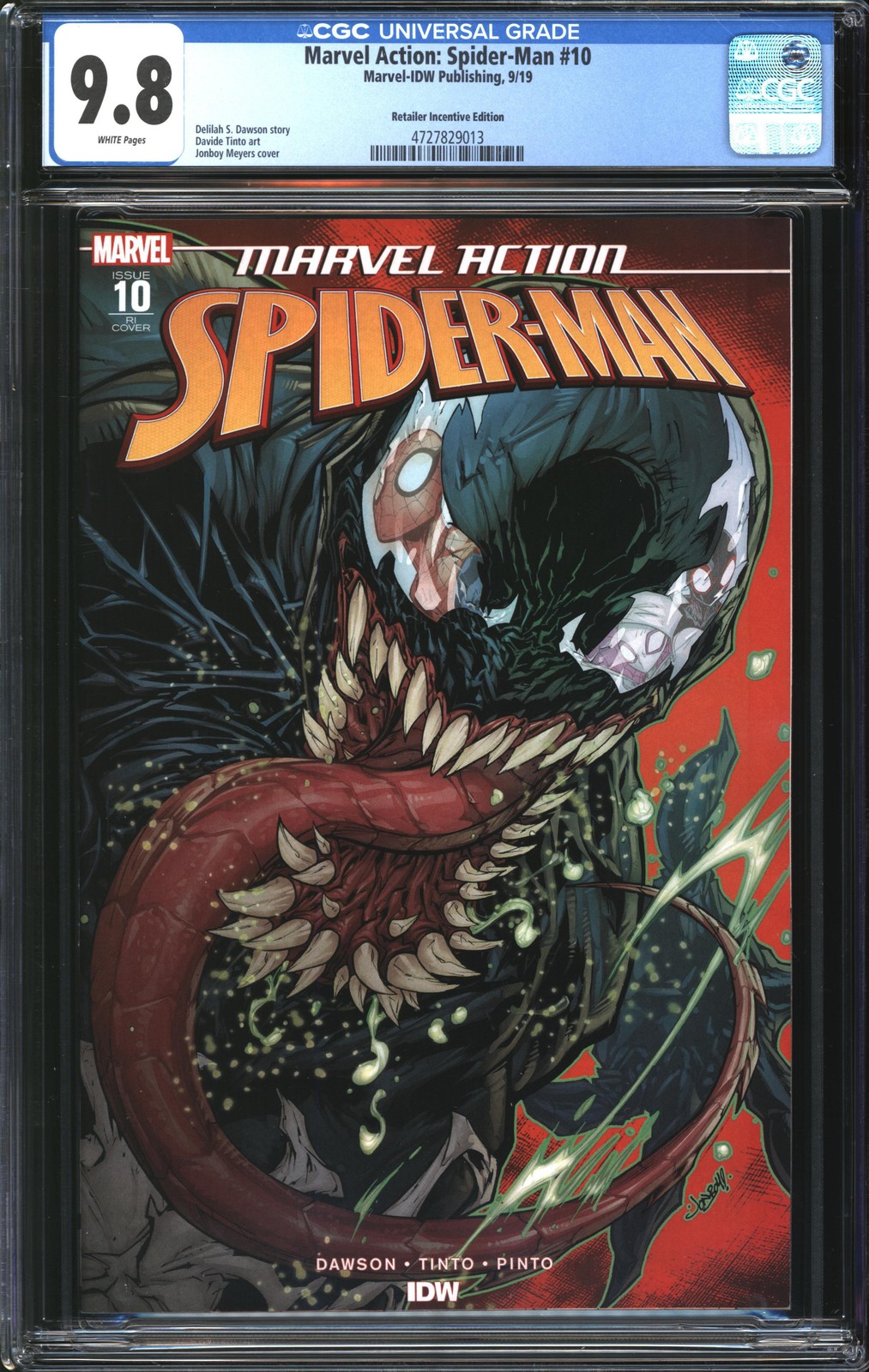 Marvel Action: Spider-Man (2018) #10 Jonboy Meyers Retailer Incentive Edition CG