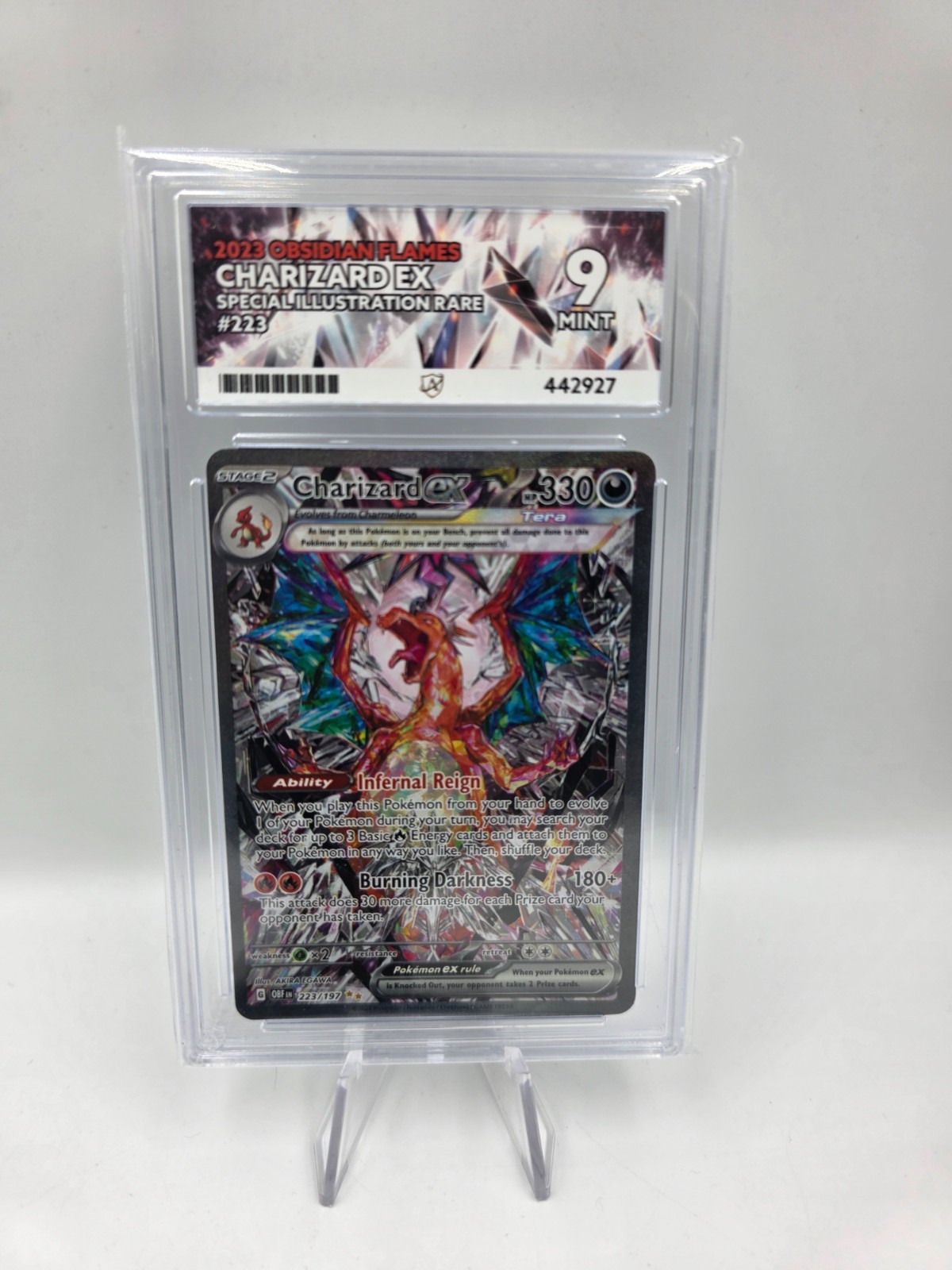 ACE 9 Charizard EX 223/197 Obsidian Flames Pokemon Illustration Rare - NOT PSA