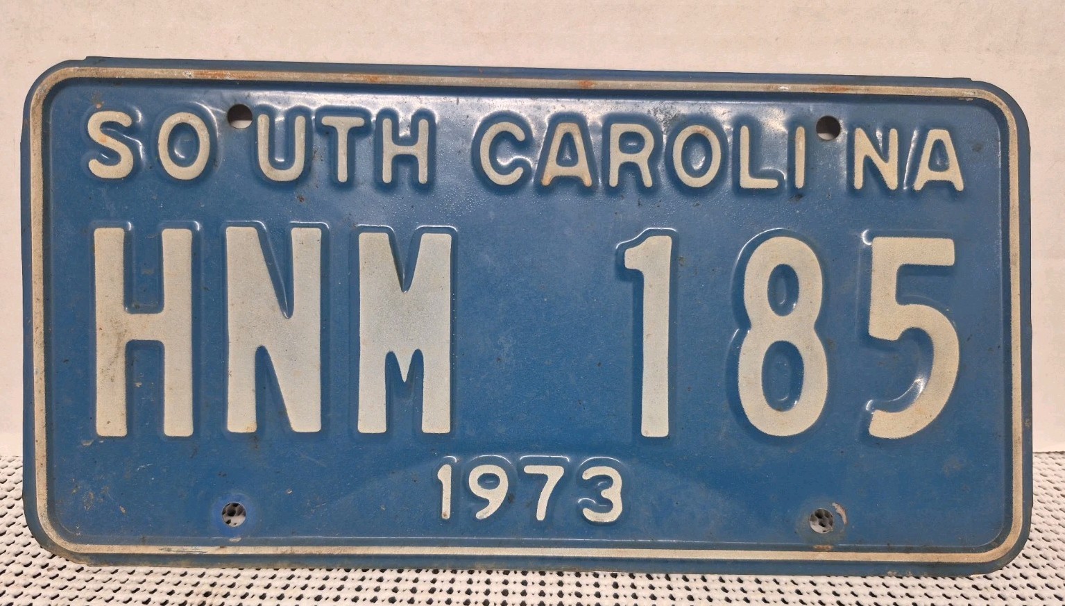 Vintage Original 1973 South Carolina License Plate (HNM 185) 