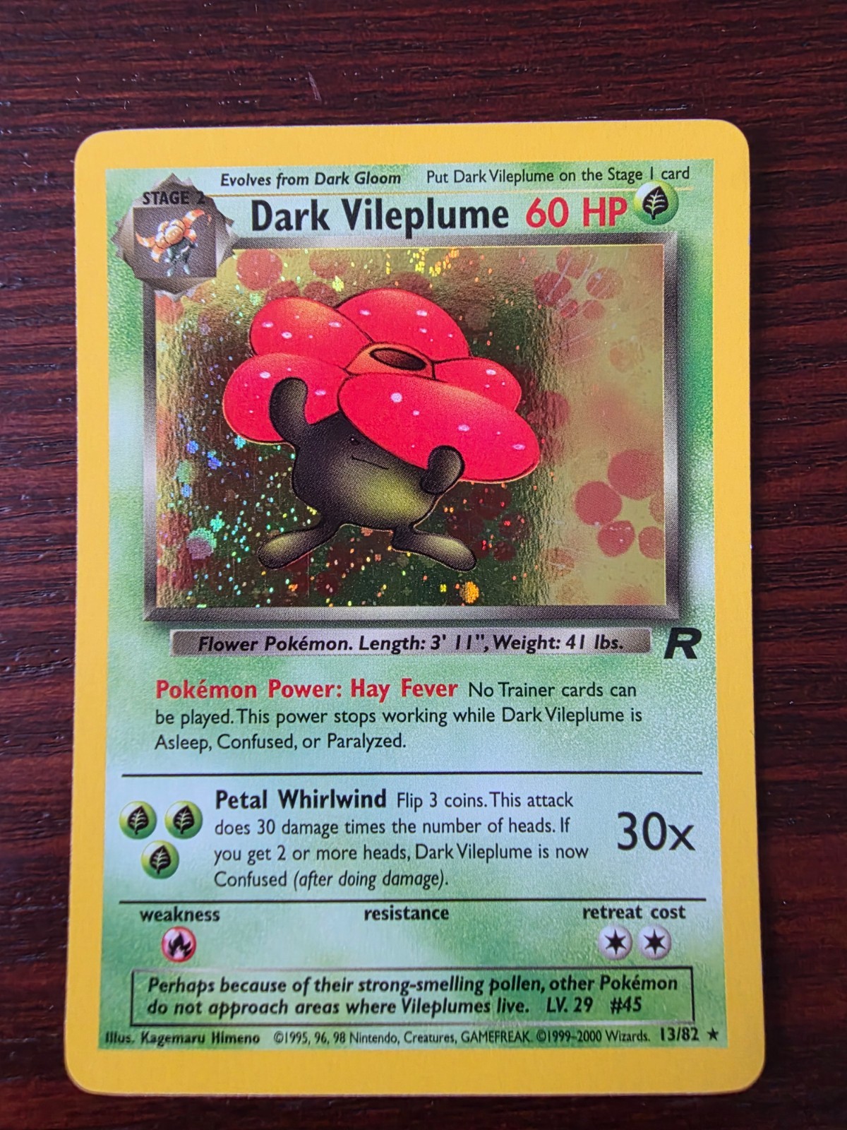 Dark Vileplume 13/82 Team Rocket Holo Fantastic Condition Near Mint