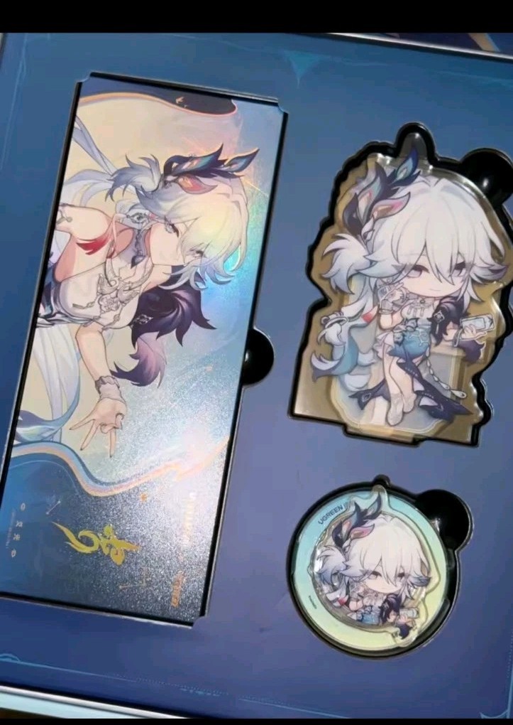 Honkai Star Rail UGREEN Yao Guang 4PC Gift Set Acrylic Card Stand Phone Grip