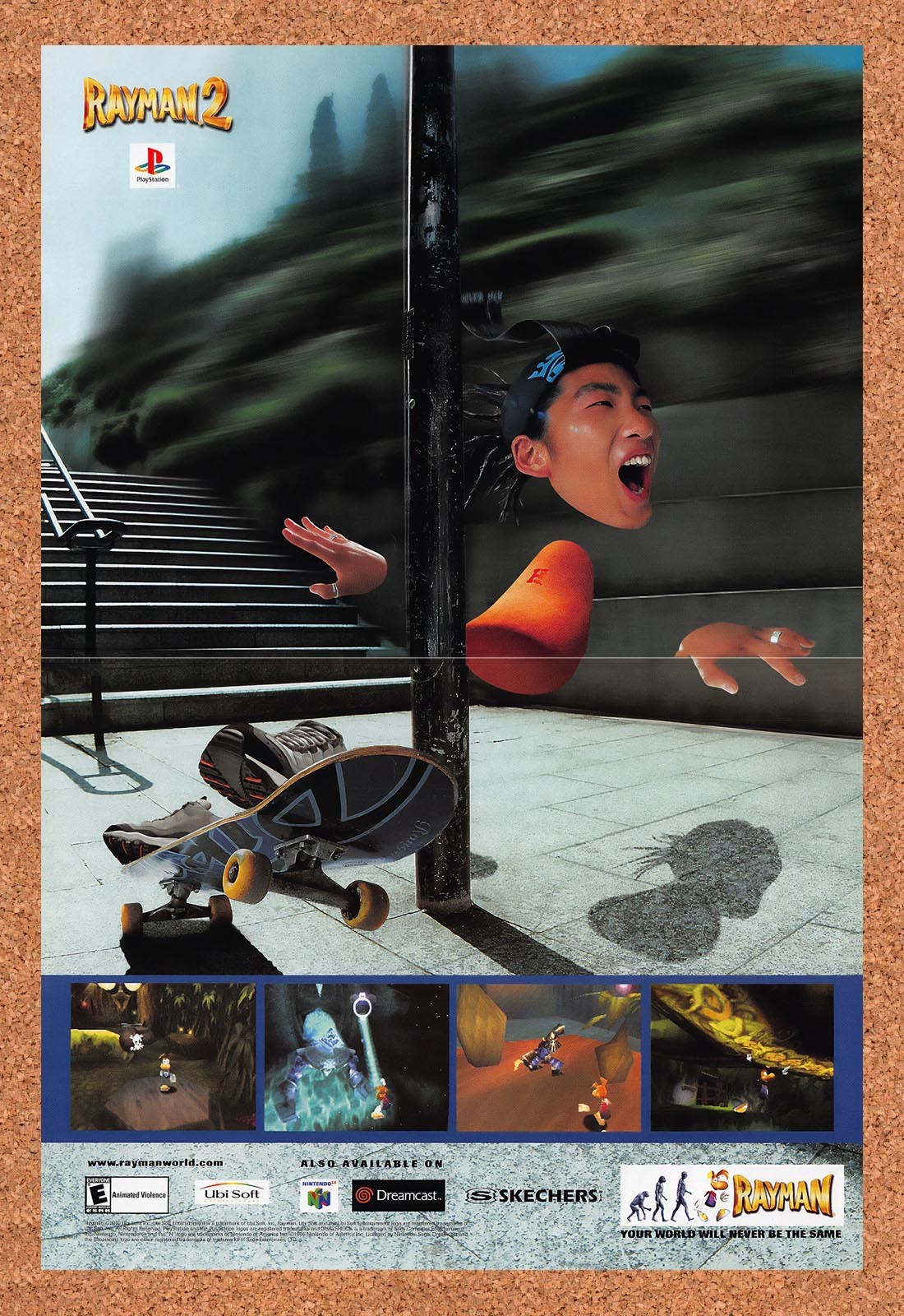 2000 Rayman 2 N64 Original Advertisement / Retro Promo v2