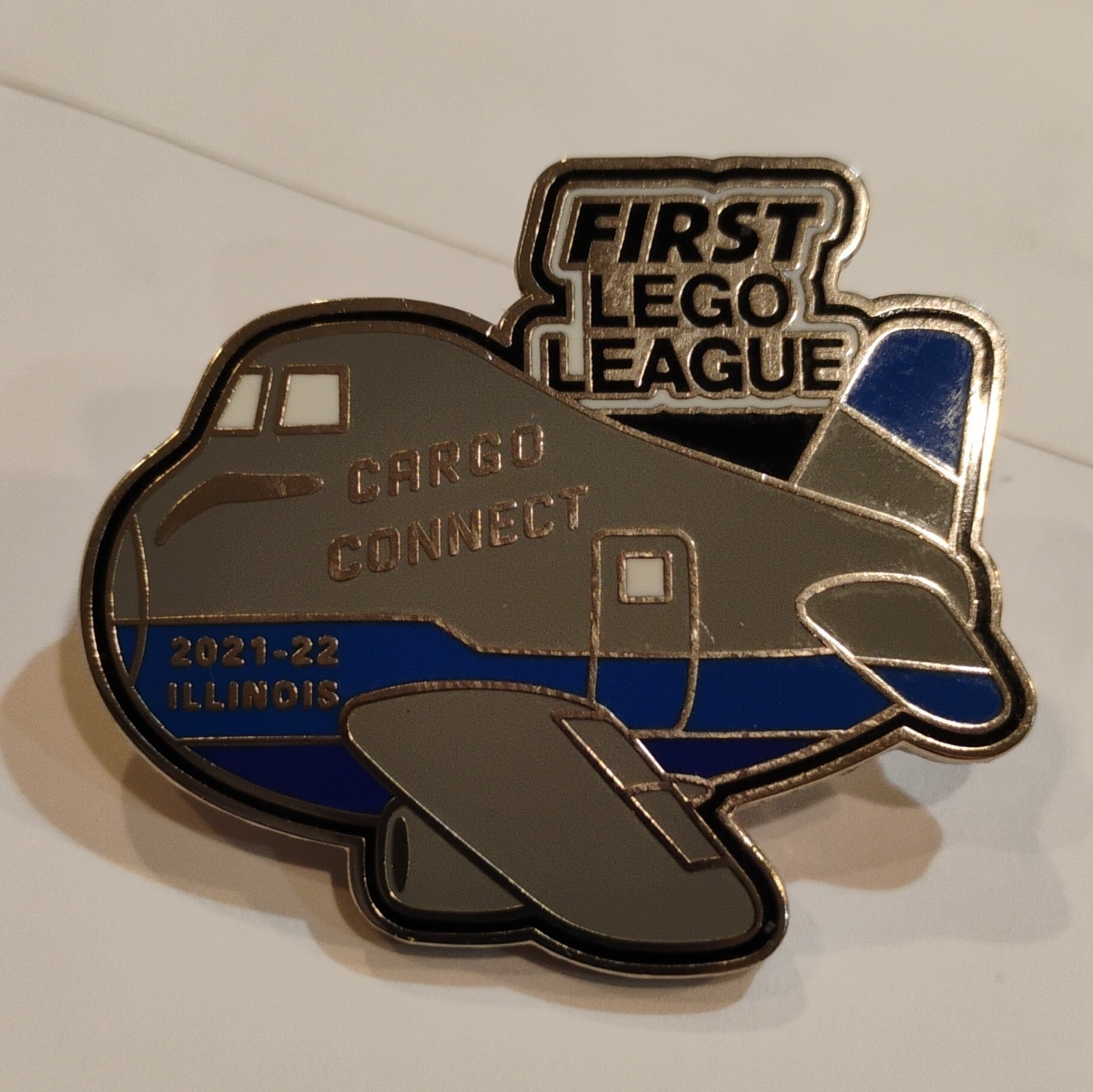 First LEGO League Cargo Connect 2021-22 Illinois Pin metro pins