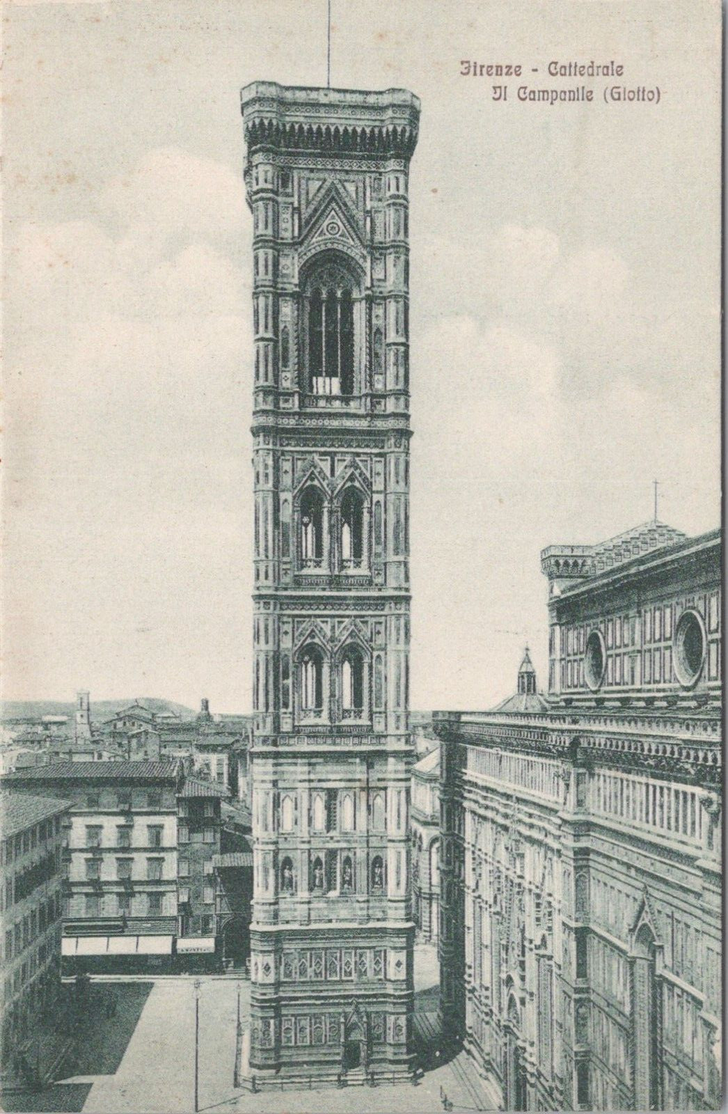 Litho PC ** Italy Firenze Cattedrale Il Campinile Giotto early 1900s