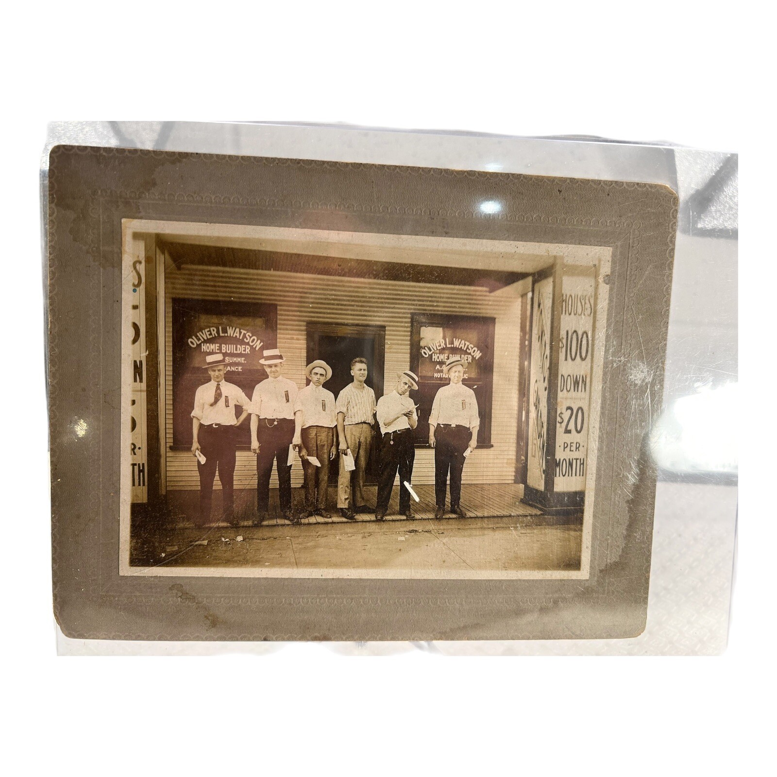 Antique Cabinet Card Occupational Photograph of Home Builders