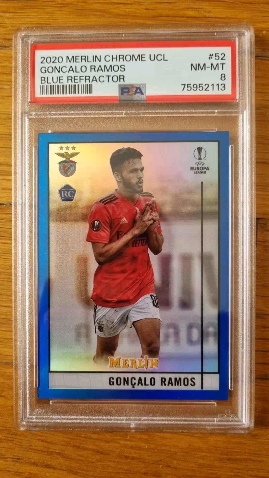 Goncalo Ramos RC Rookie Benfica Topps Merlin 2020/21 PSA 8 /75