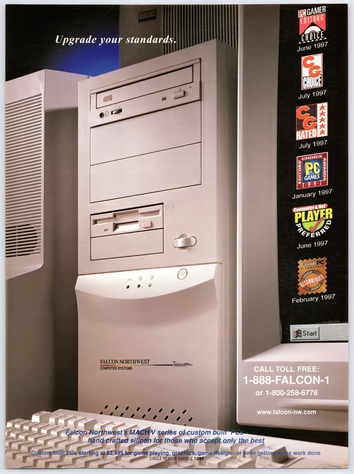 Falcon Northwest PC Mach V - Vintage Original Print Ad/Poster Promo Art 1997