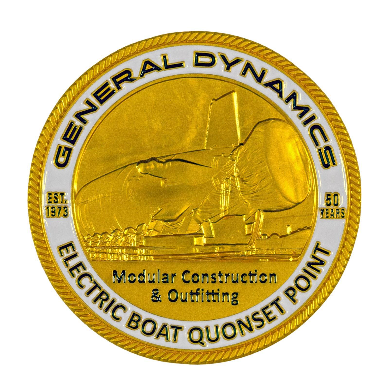 General Dynamics Electric Boat Quonset Point 50 Years Commemorate Challenge Coin