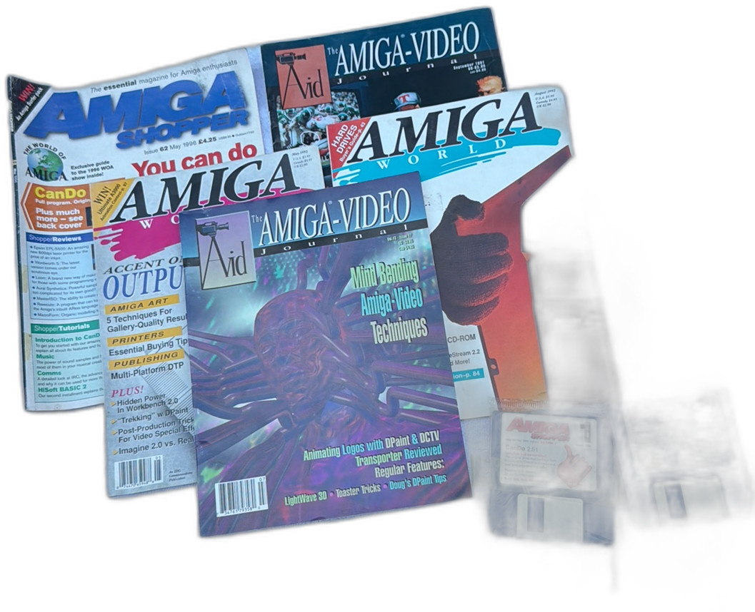 Amiga Shopper World Video Journal Magazine Lot 1991-1996 W/ Cover Disks