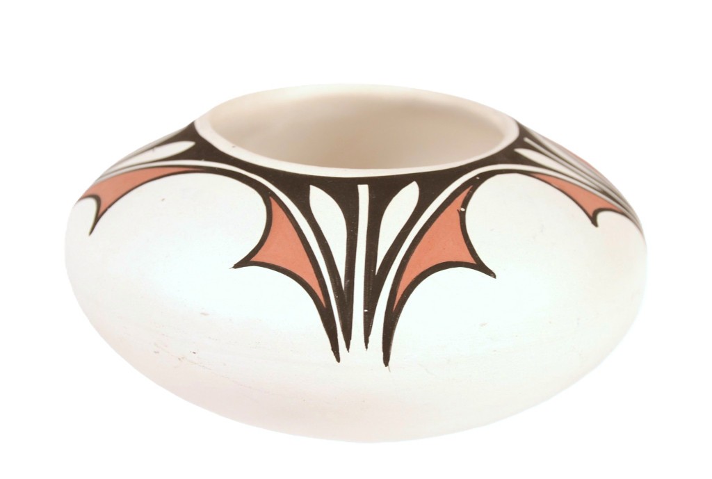 Ysleta del Sur Pueblo Tigua Pottery Bowl By Gloria Holguin ca.  1991  3\