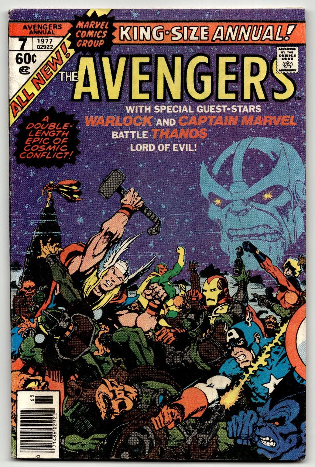 The Avengers Annual #7 Marvel Comics Warlock Captain Marvel Thanos 1977