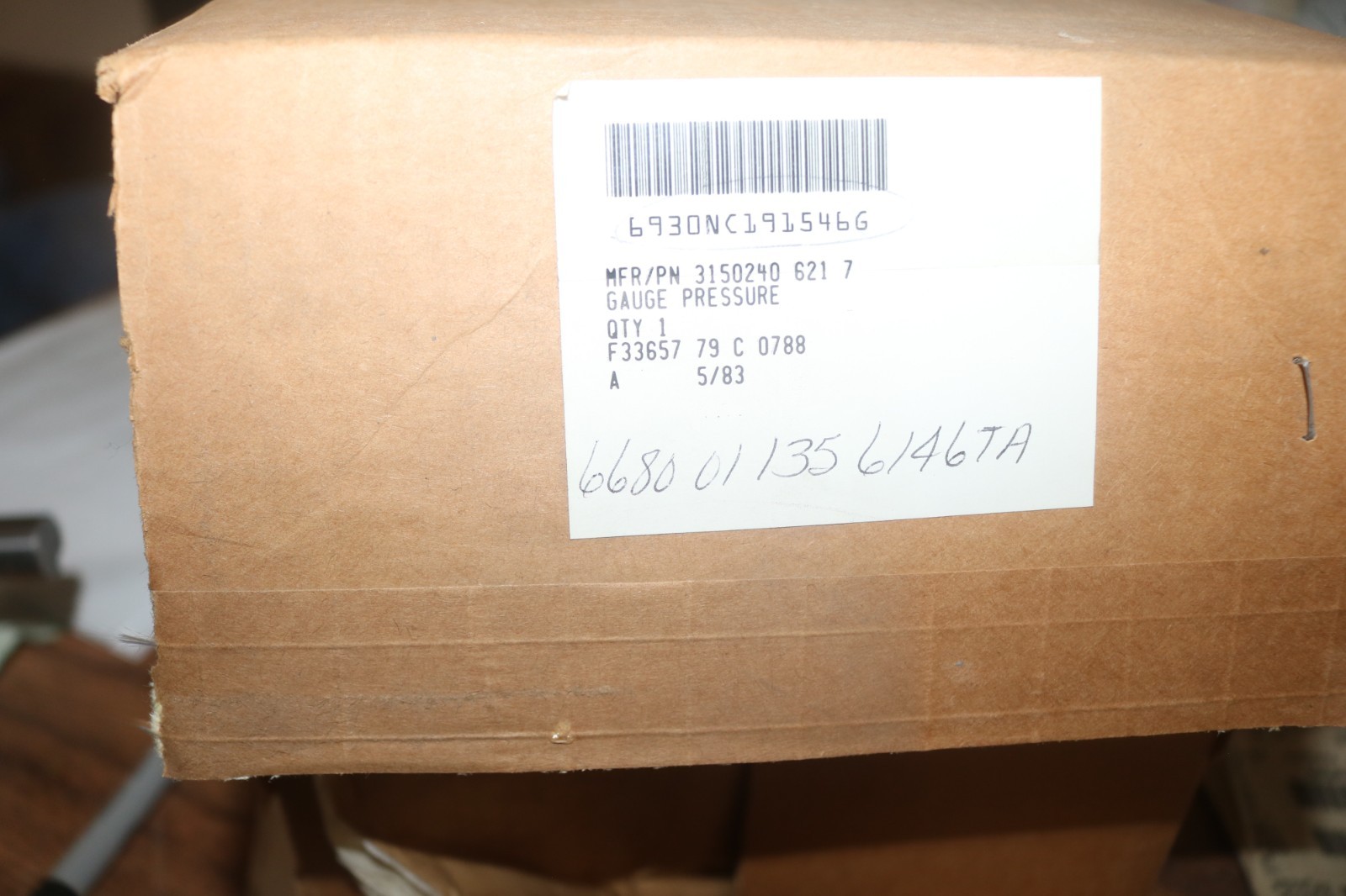 NOS USAF F-15 Eagle flight simulator oxygen pressure panel 3150240-621-7