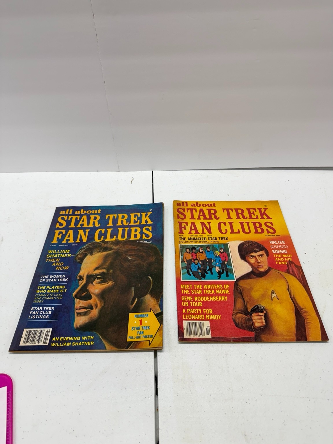 1977 All About Star Trek Fan Clubs Magazine Lot 2 Shatner Koenig Trekker Fans