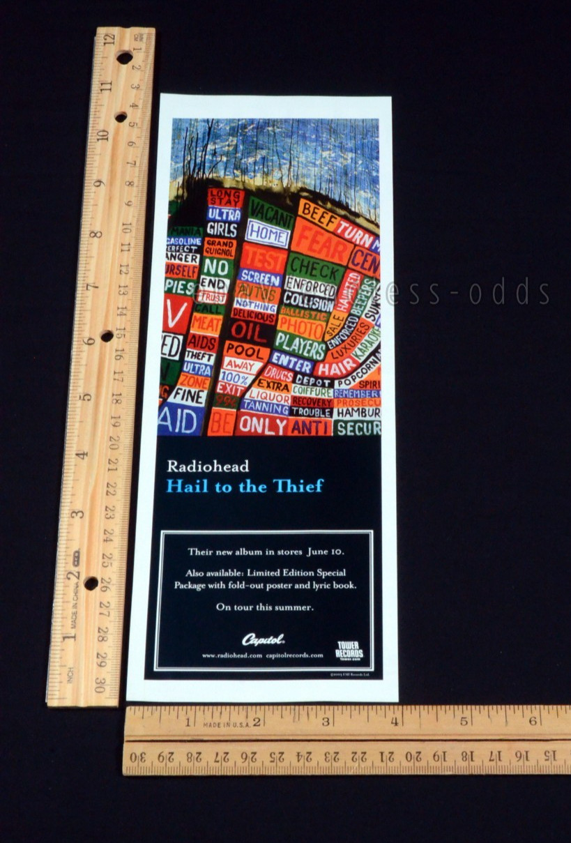 2003 Radiohead Hail to the Thief Thom Yorke Magazine Page Print Ad 2000s
