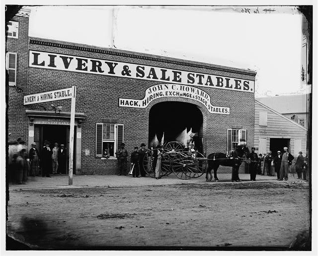Washington DC John C Howard Stable G Street 1865 Livery & Sale Stables