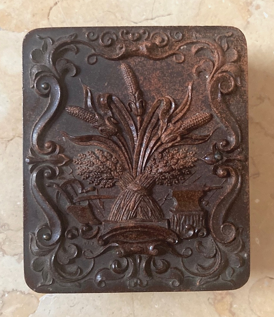 RARE CIVIL WAR UNION CASE 1/9TH PLATE HARVEST MOTIF MOTTLED BROWN BERG 1-146