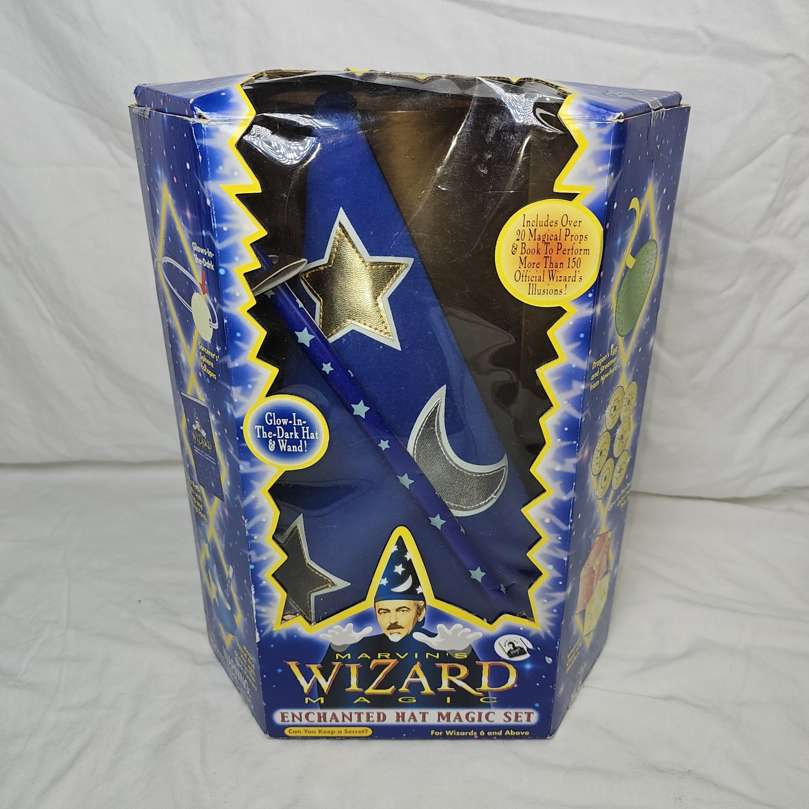Marvin’s Wizard Magic Enchanted Hat Magic Set New, Open Damaged Box Rare Vintage