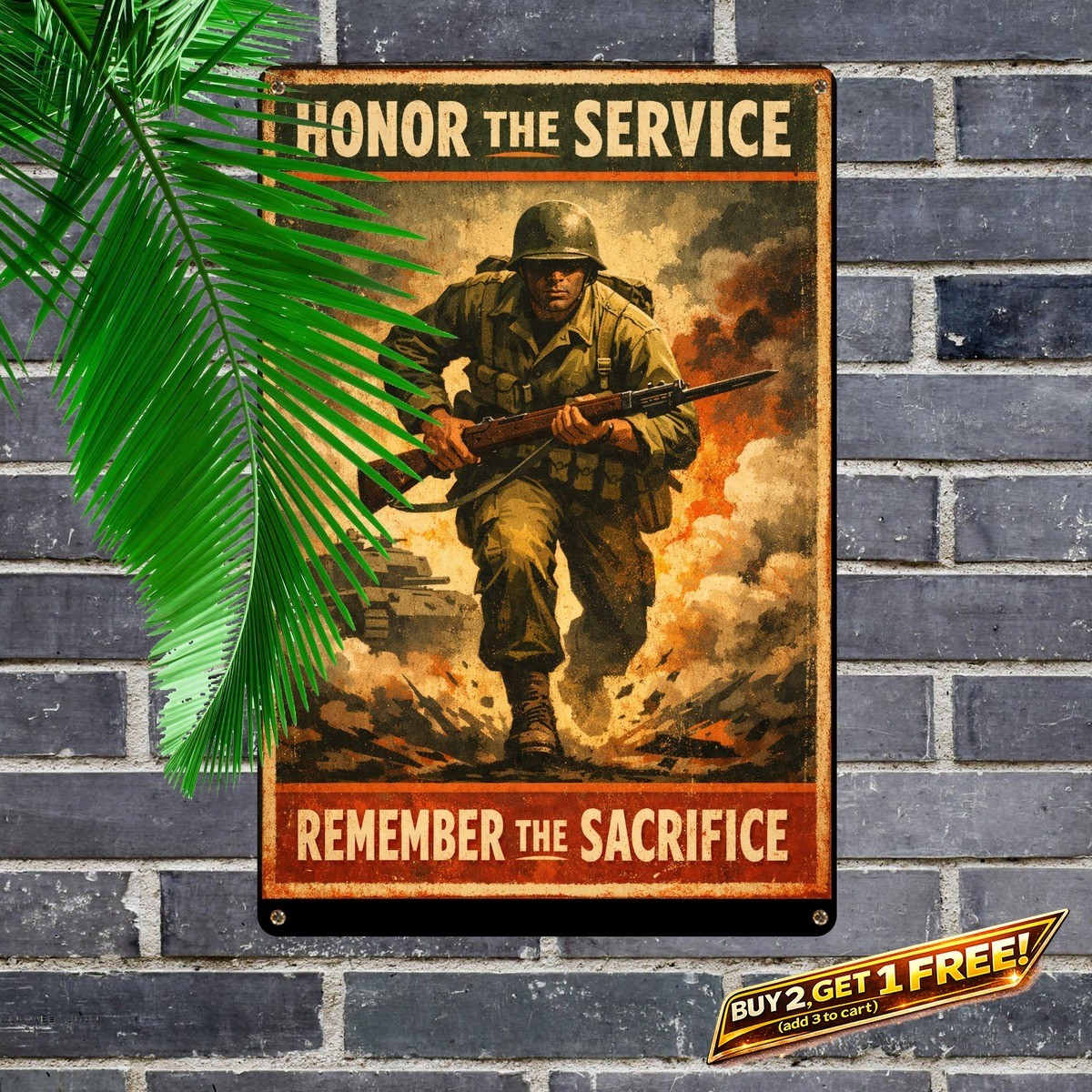 My Oath Never Expires Veteran Metal Sign 8x12 Military Art
