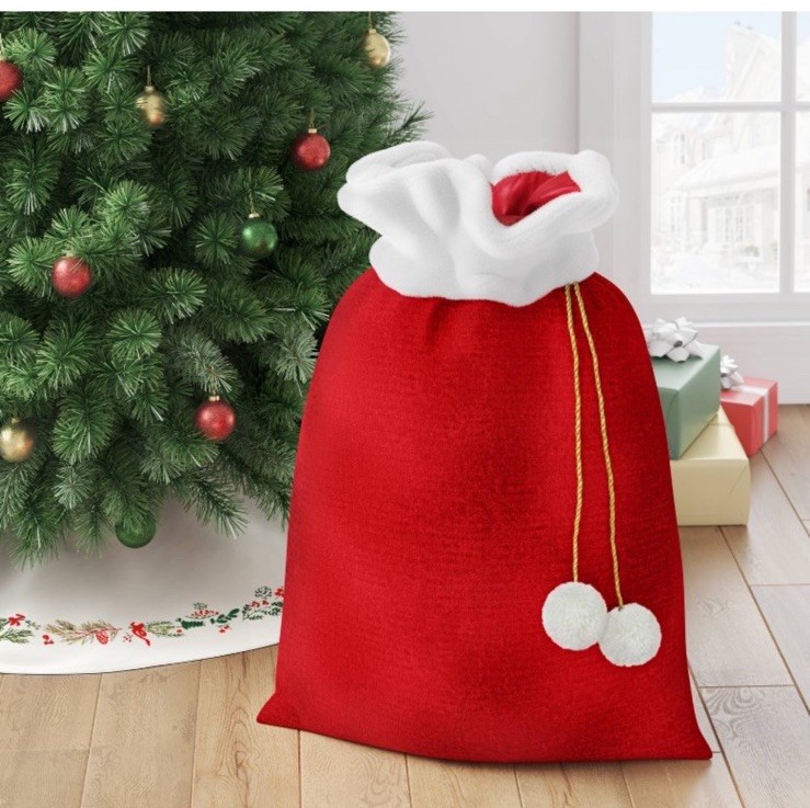 Luxury Velvet Santa  Large Sack 38 x 30 New  *Wondershop*