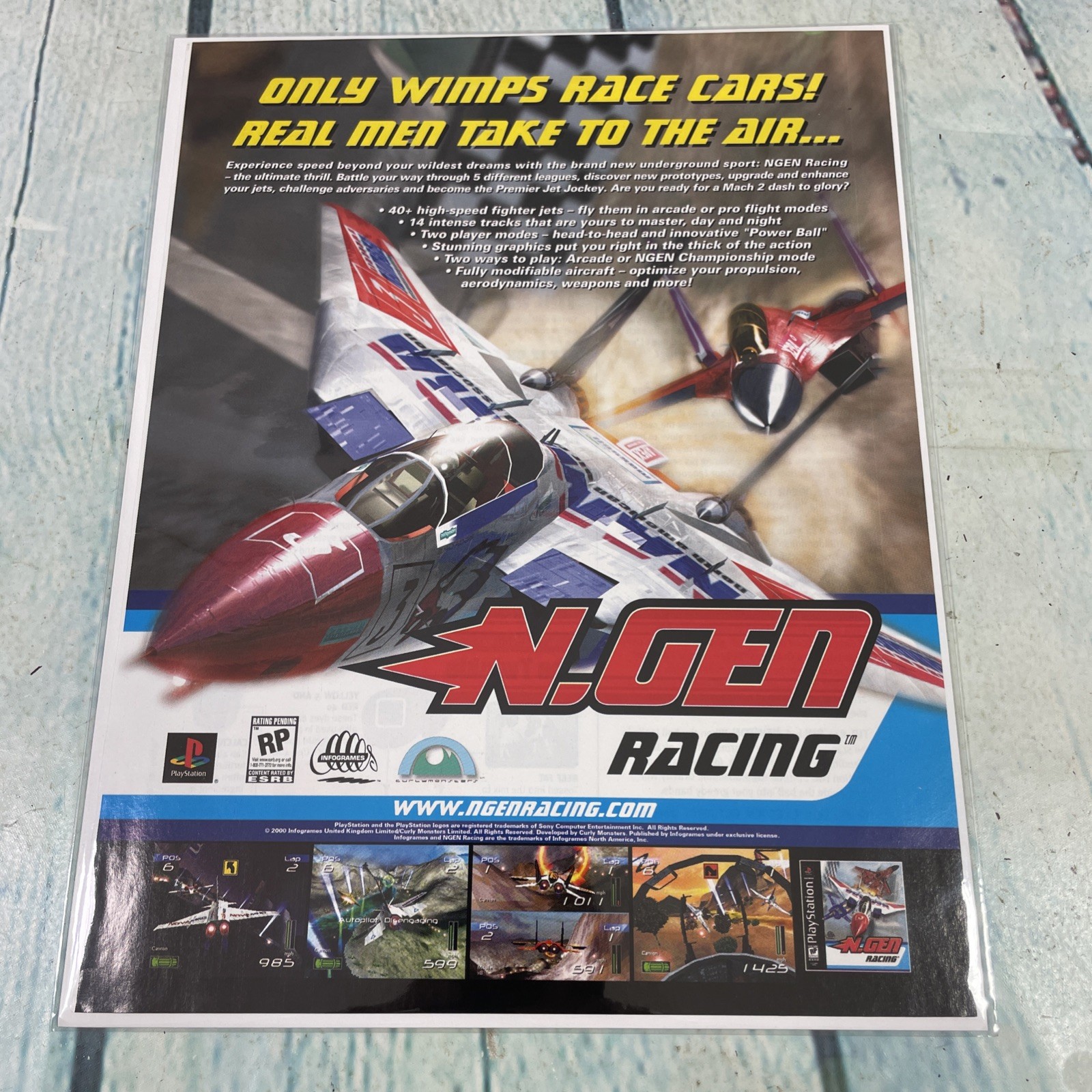 2000 NGEN Racing PlayStation Game Vintage Print Ad/Poster Promo Art Magazine Pg