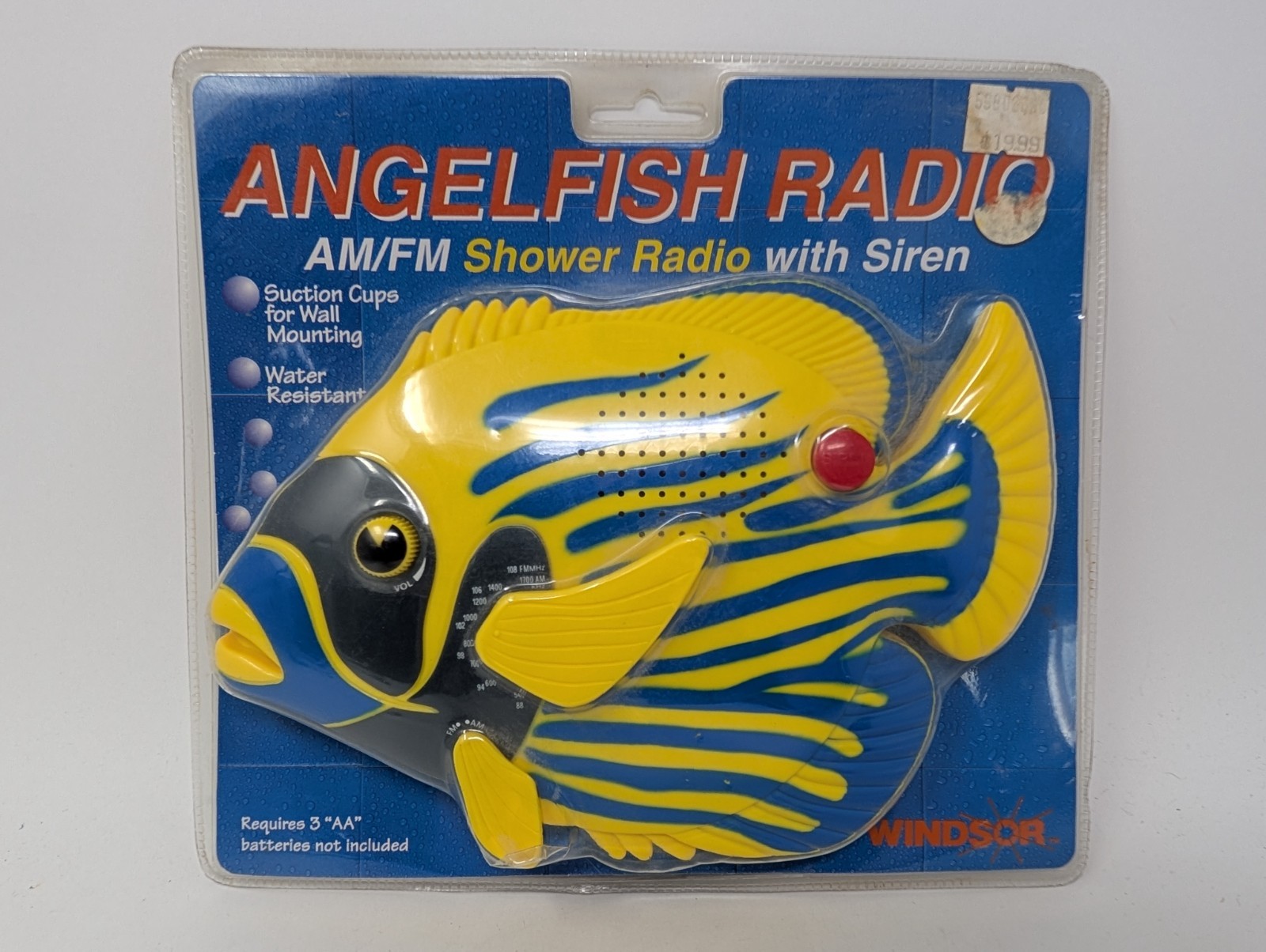 VINTAGE Angel Fish AM/FM Shower Radio Tropical Fish Alarm Boxed New