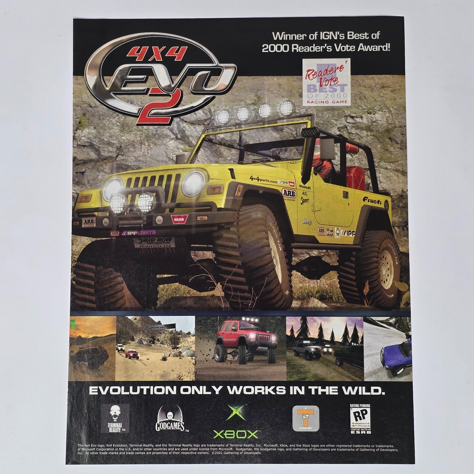 4x4 Evo 2 GameCube Xbox PS2 Winner Print Ad/Poster Promo Art