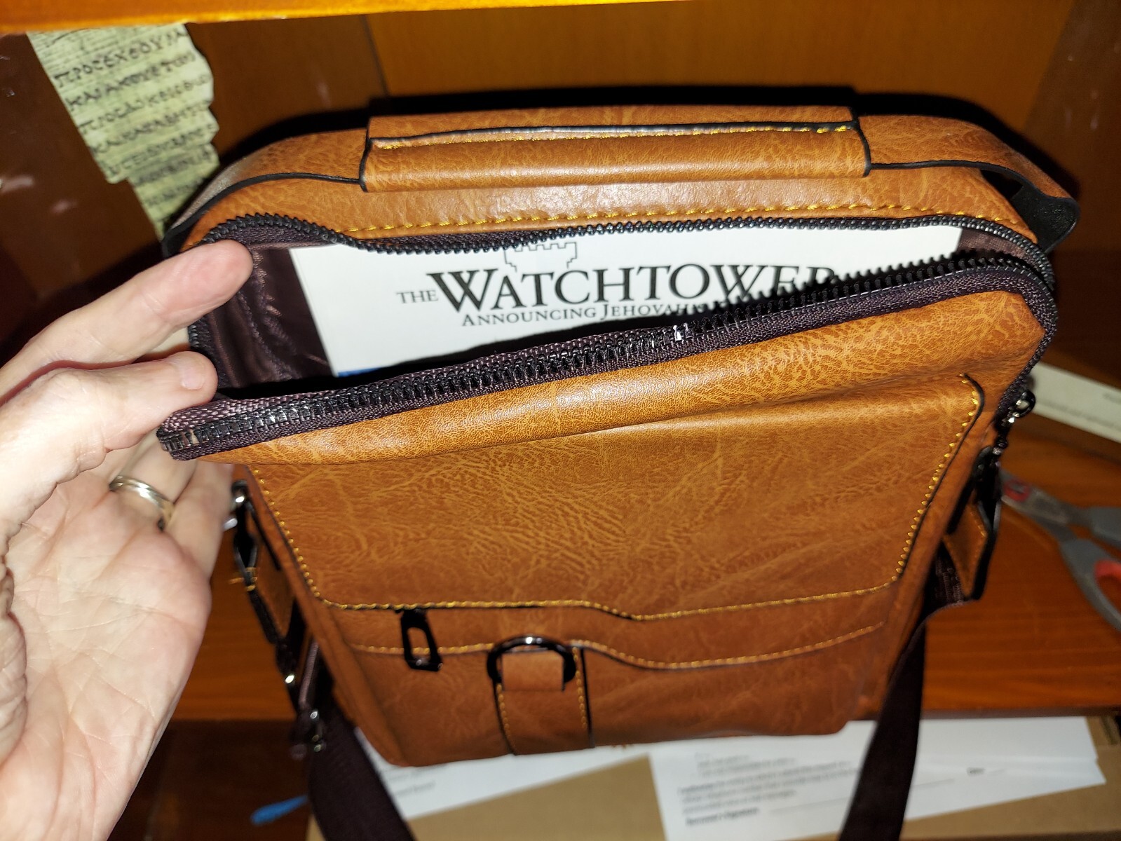 Witnessing Field Service  Bag Jehovah's Witnesses Watchtower light Brown