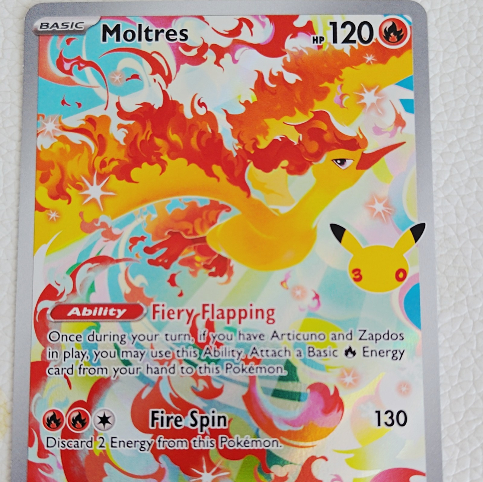 Moltres 130/128 Pokémon tcg 