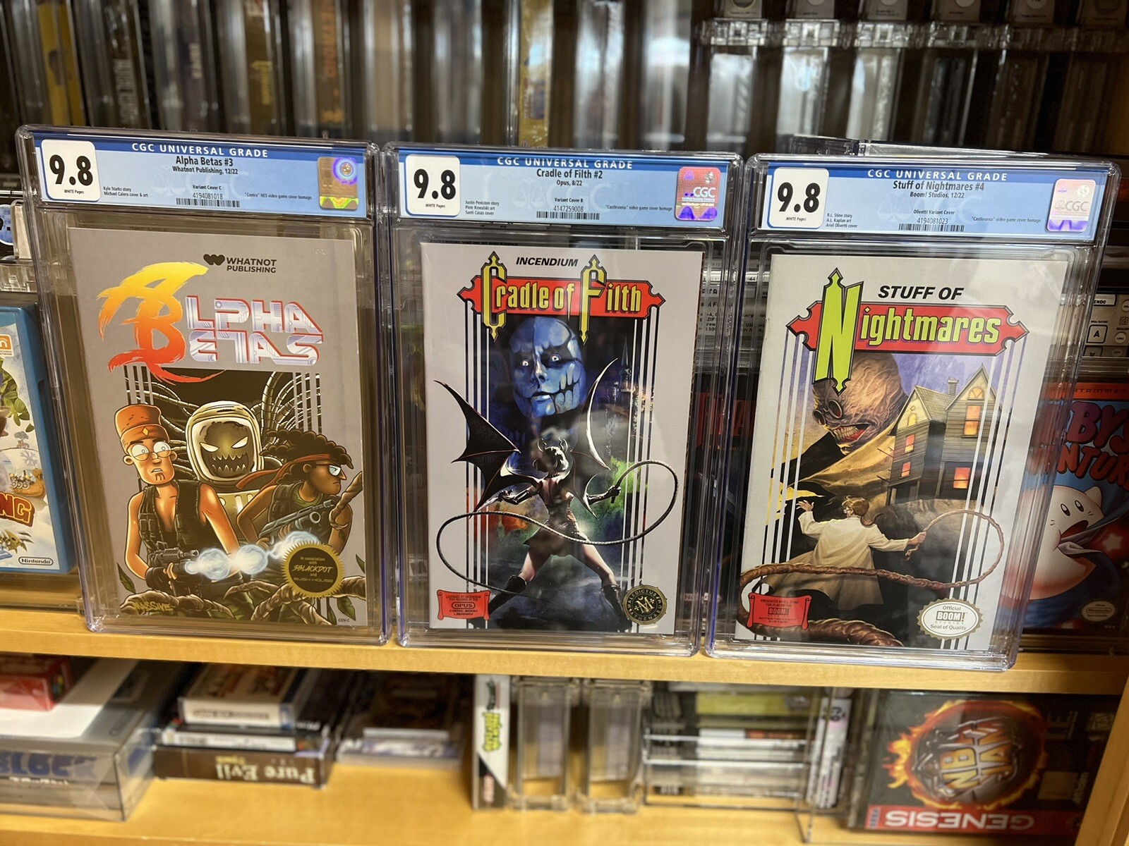 Cradle of Filth Alpha Betas Stuff of Nightmares Castlevania Contra NES CGC 9.8