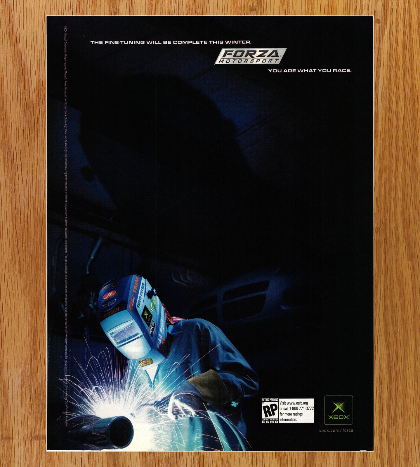 Forza Motorsport Xbox Racing Mechanic - Video Game Print Ads Poster 2004