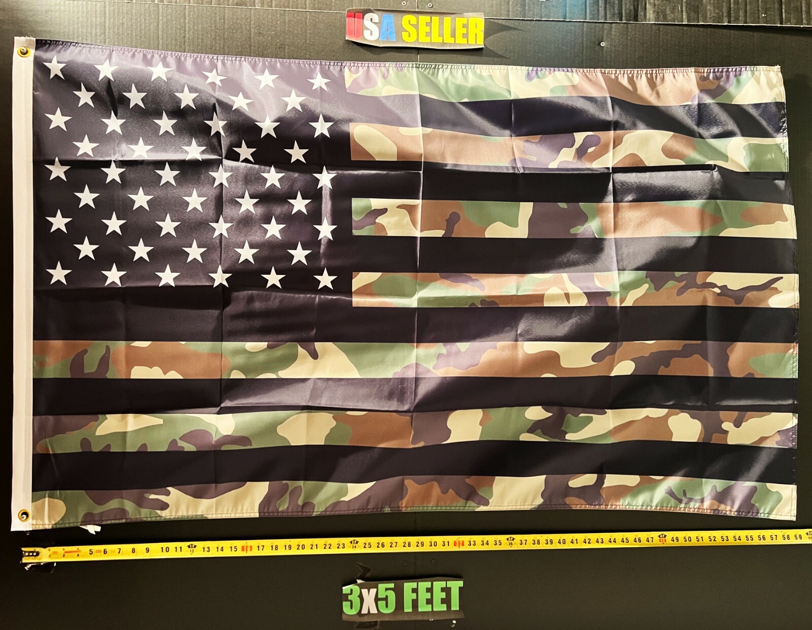 Camo Flag FREE USA SHIP Army America Hunting Fishing Guns Redneck USA Sign 3x5'