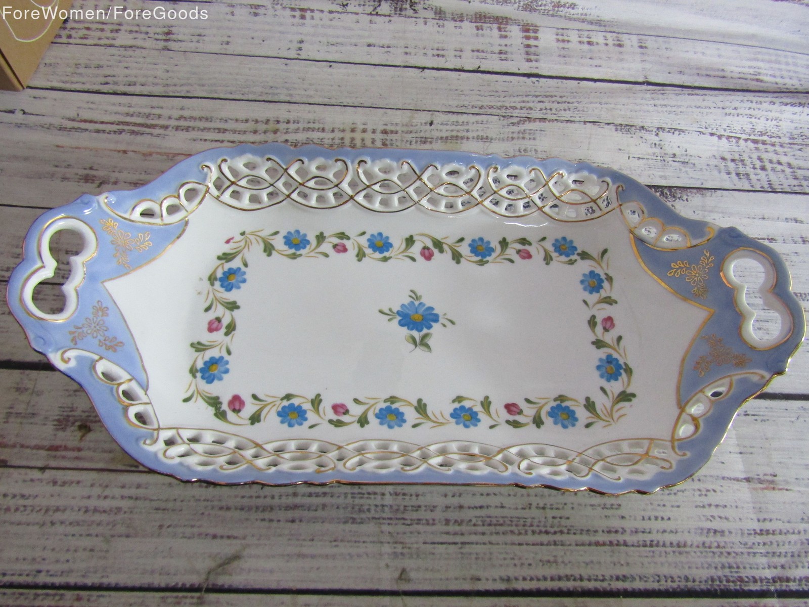 Imperial Limoges Porcelain Decorative Floral Tray