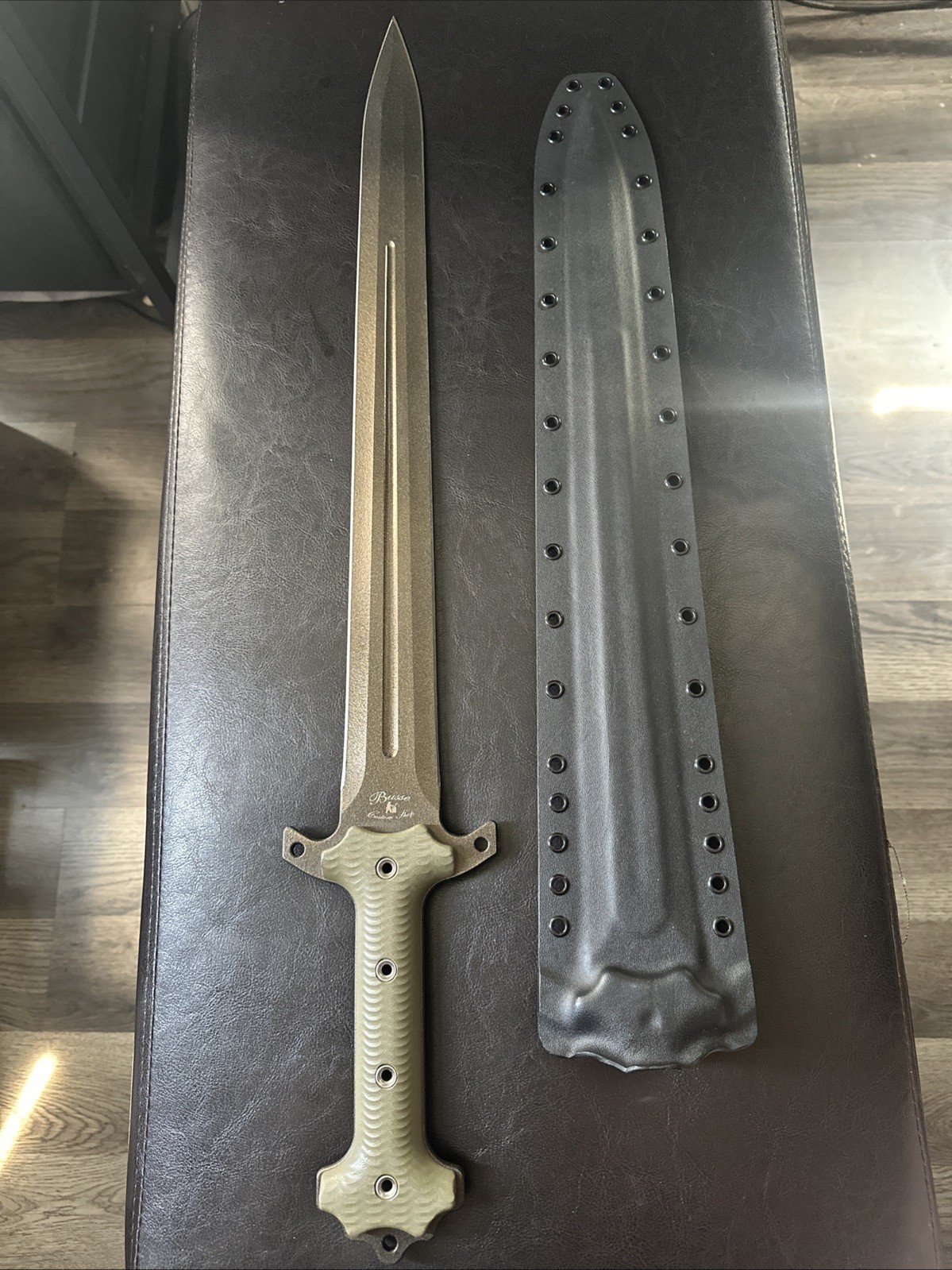 Busse Combat Knives Long Serpent Custom Shop With Sheath INFI Steel