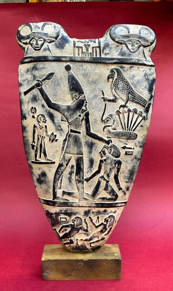 ANCIENT EGYPTIAN ANTIQUES Authentic King Narmer Palette Double Face BC ERA