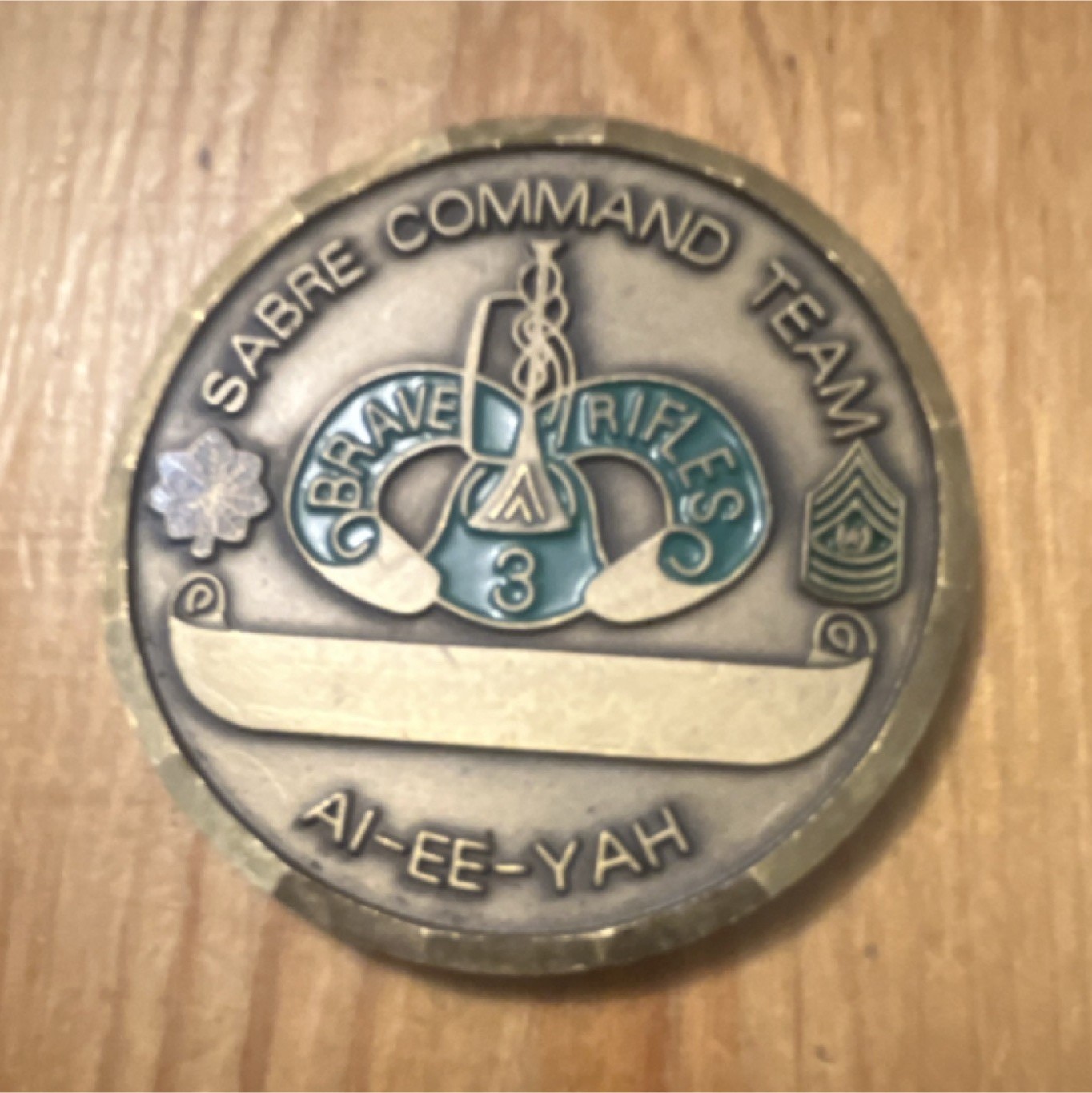 Sabre Command Team Brave Rifles Sabre Squadron Military Challenge Coin