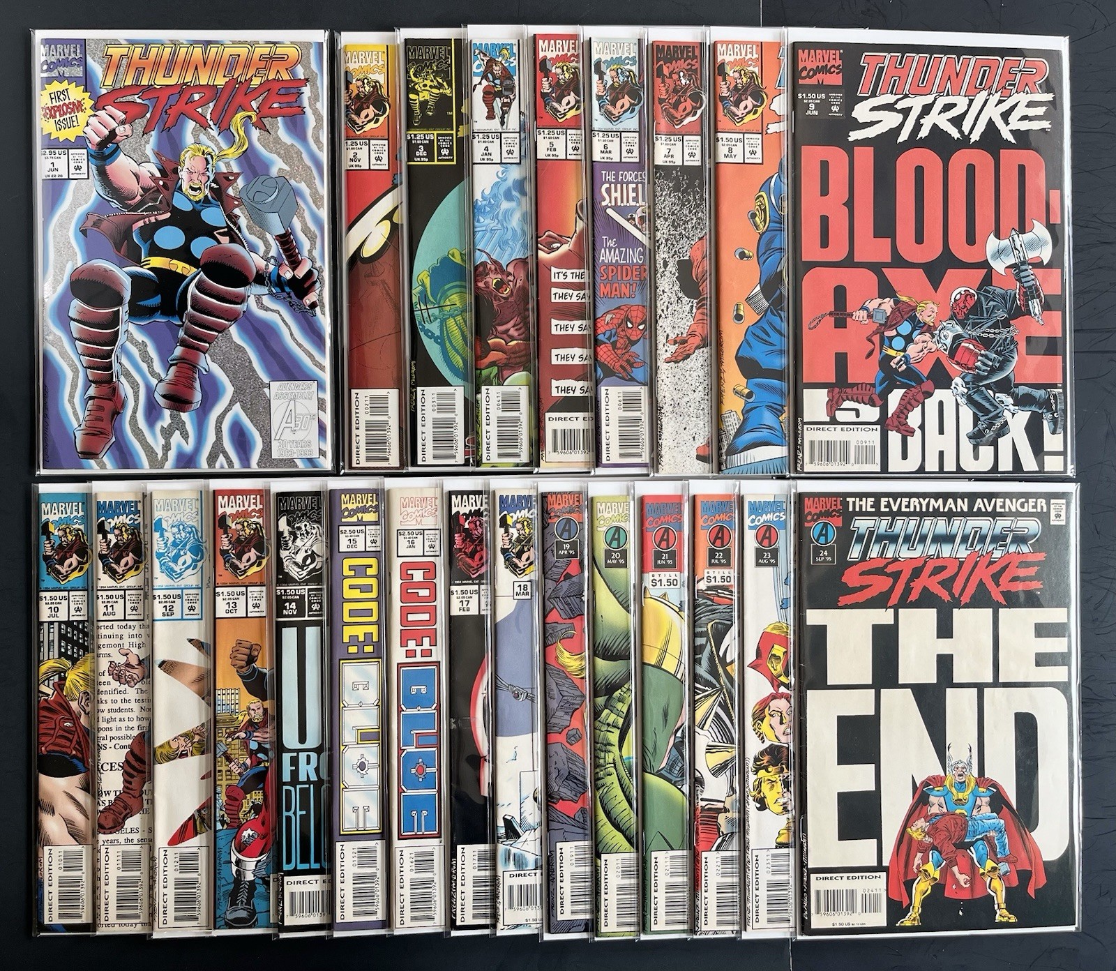 Thunder Strike #1-24 Full Run/Complete Series Thor Key Marvel Comics Lot 1993