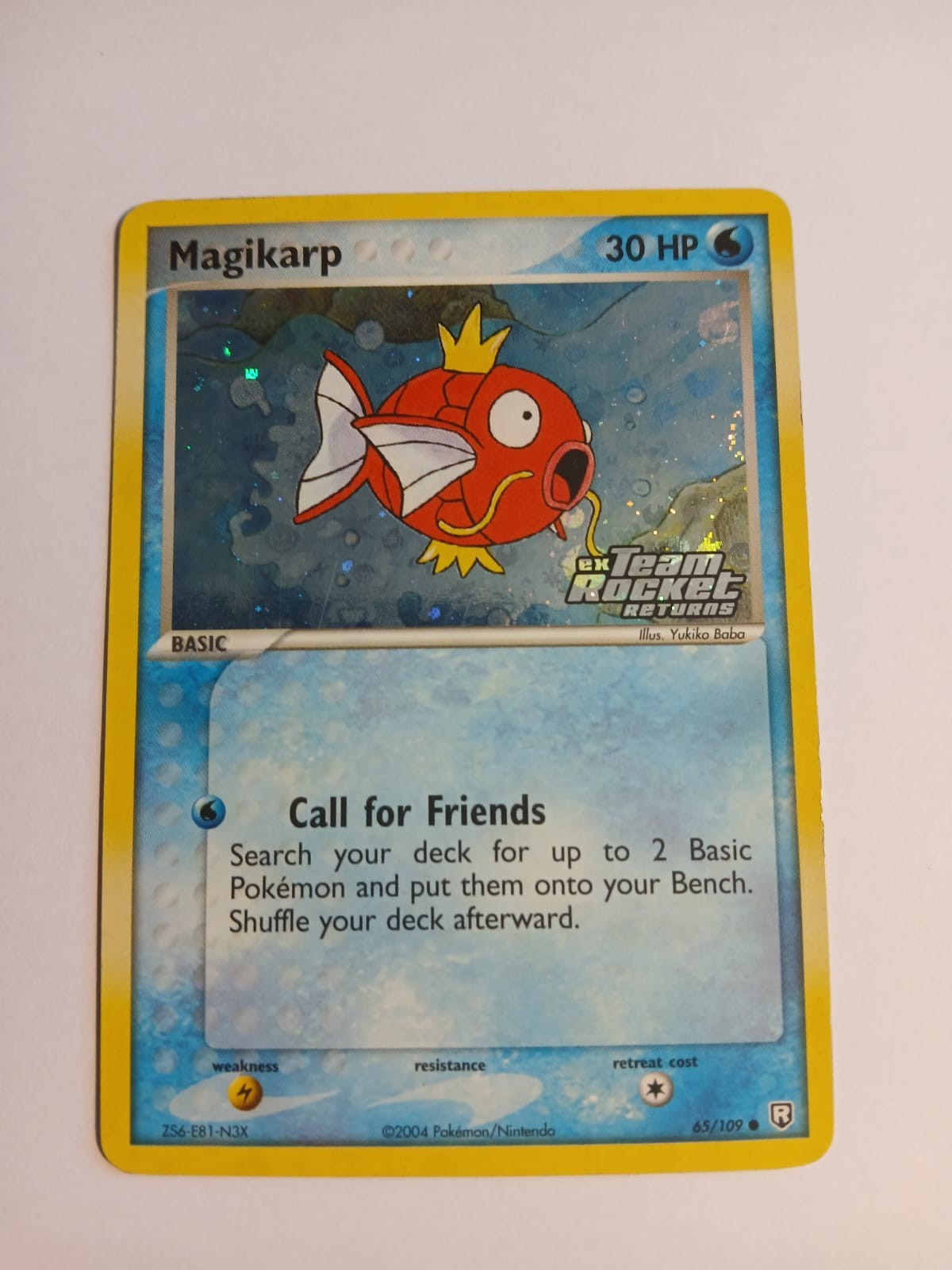 2004 Magikarp Ex Team Rocket Returns - Holo Stamped - 65/109 Pokemon Card EXC