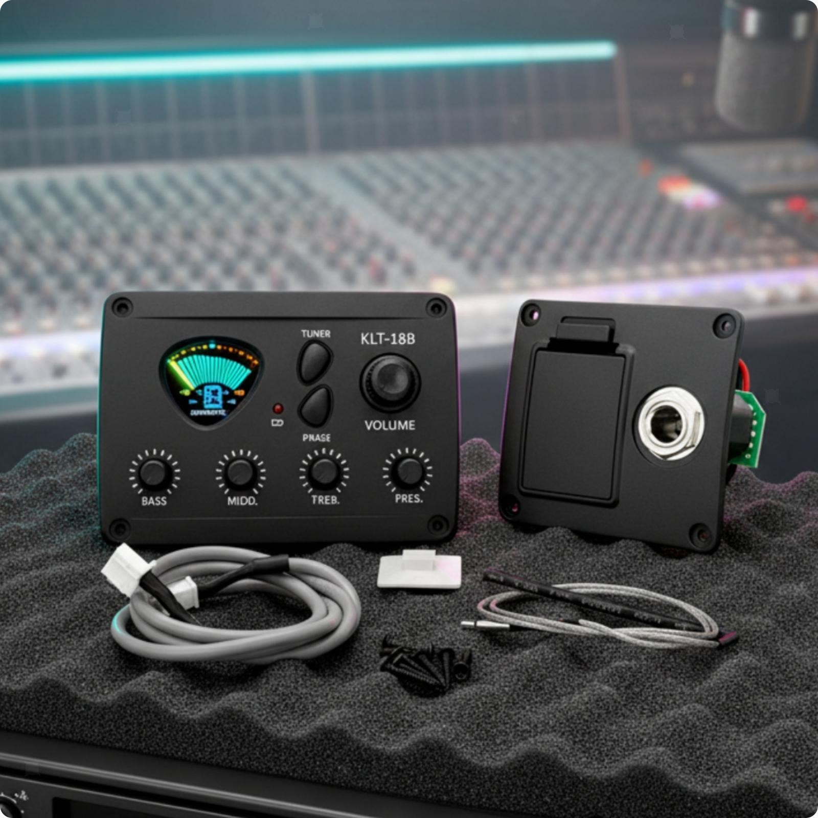 Guitar Pickup Preamp Built-in Guitar Pickup with 4-Band EQ Onboard Electronics