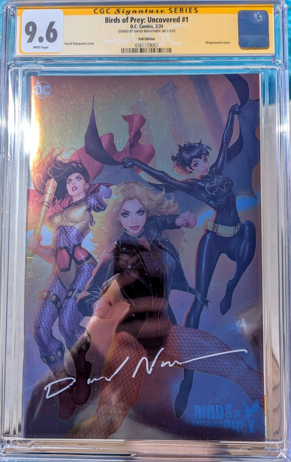 DC Comic🐦Birds of Prey Uncovered #1 2024🐦CGC 9.6 signed by DAVID NAKAYAMA