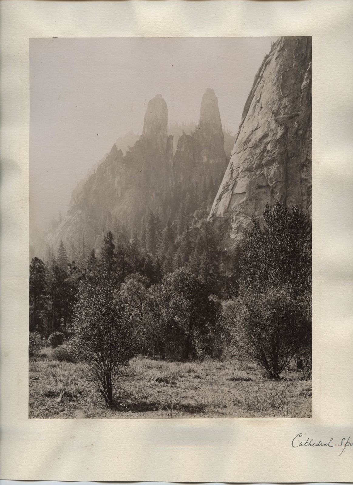 Cathedral Spires Yosemite National Park Taber c1880s Photo