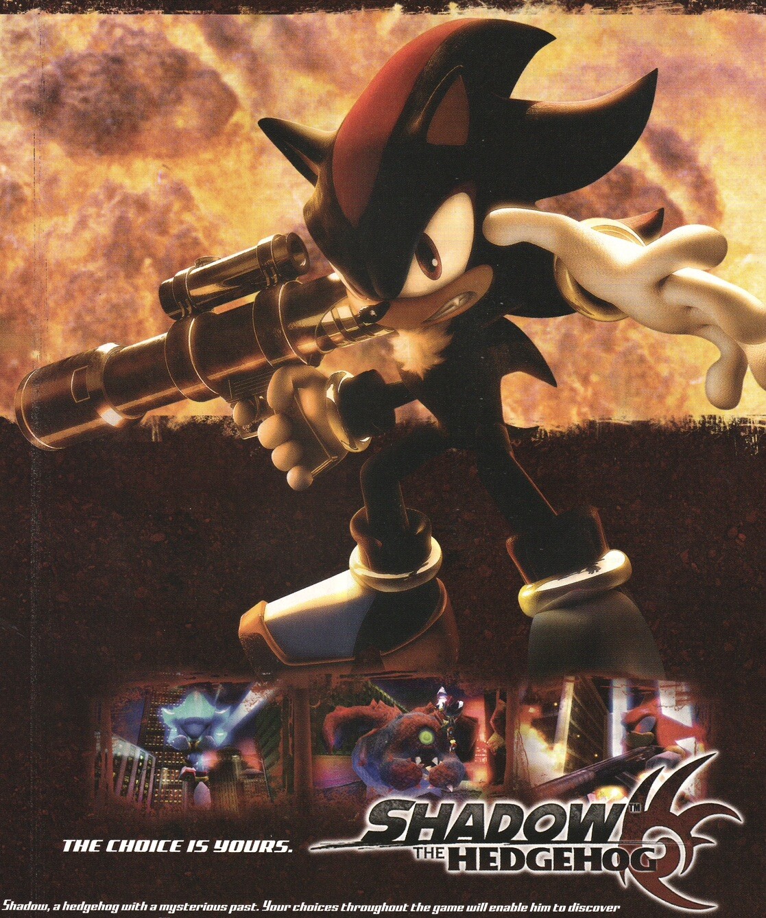 2006 Shadow the Hedgehog Video Game NDS Print Ad Art 20x28cm GPM 208