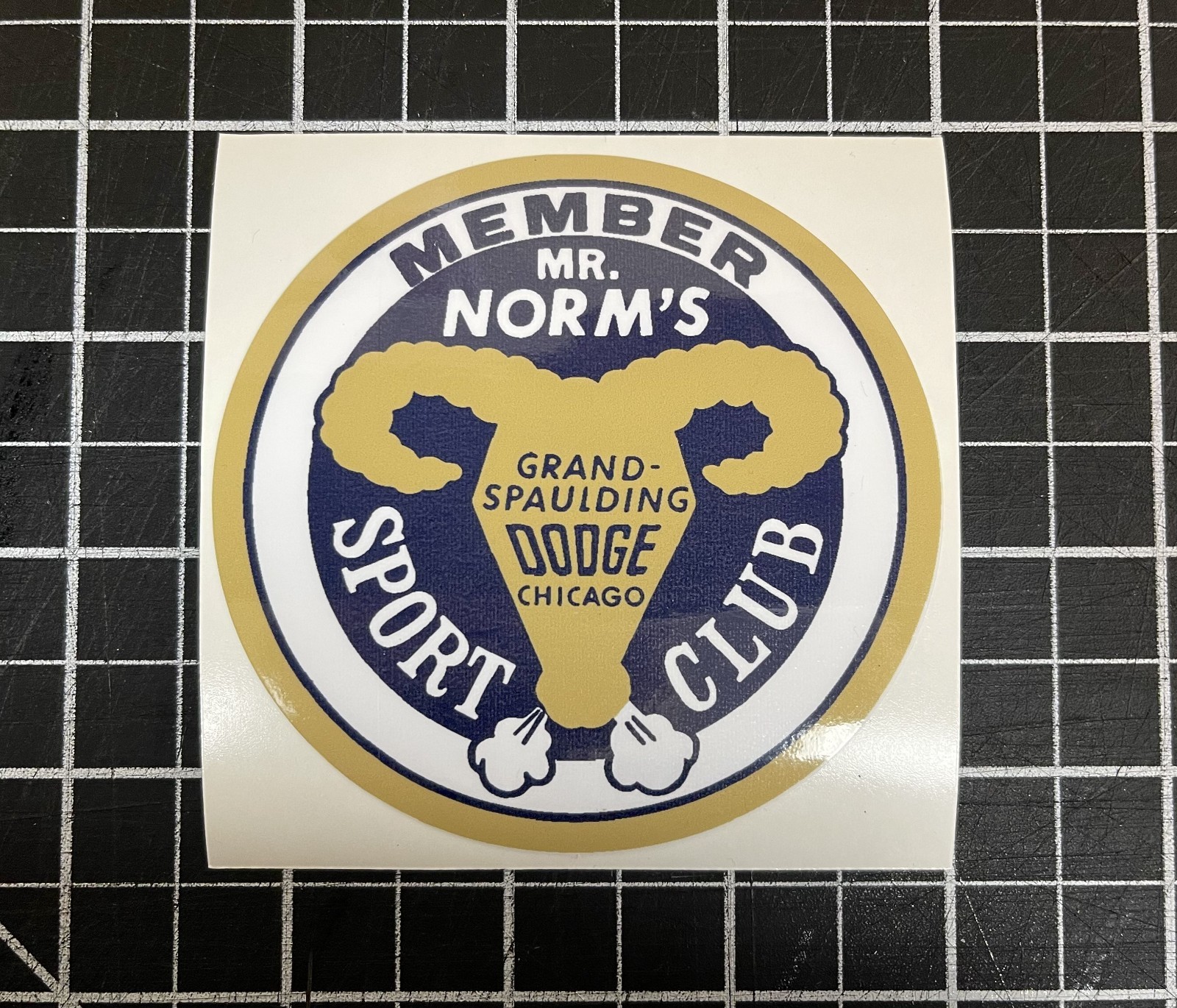 MR. NORM’S Grand Spaulding Dodge Chicago New Vintage Racing Decal Sticker