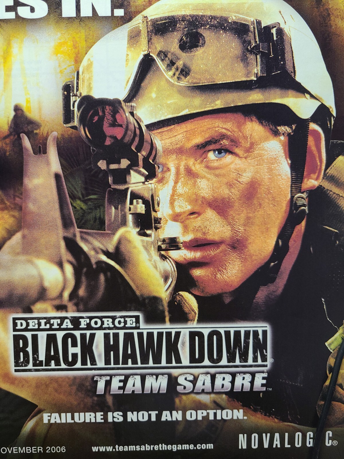 Delta Force Black Hawk Down Team Sabre NovaLogic for PS2 Magazine Print Ad 2006